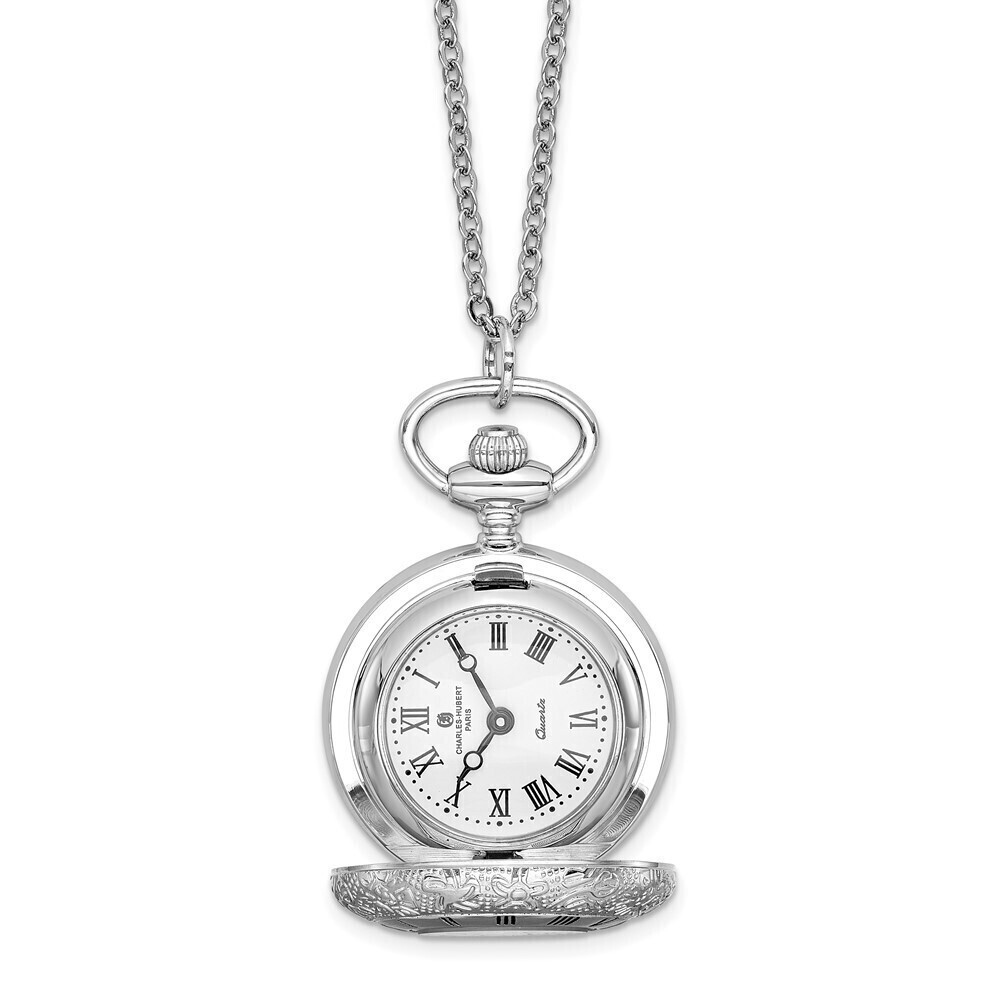Kazi Luxury Charles Hubert Two-tone Floral Design Pendant Watch